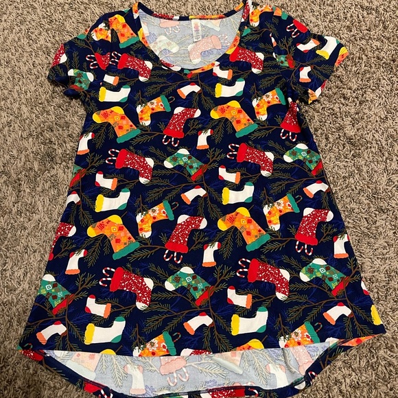 LuLaRoe Tops - Lularoe Christmas Stocking Shirt